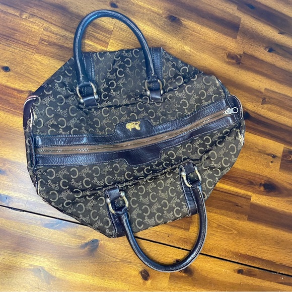 Celine Monogram Canvas Satchel Handbag Vintage - Picture 4 of 11